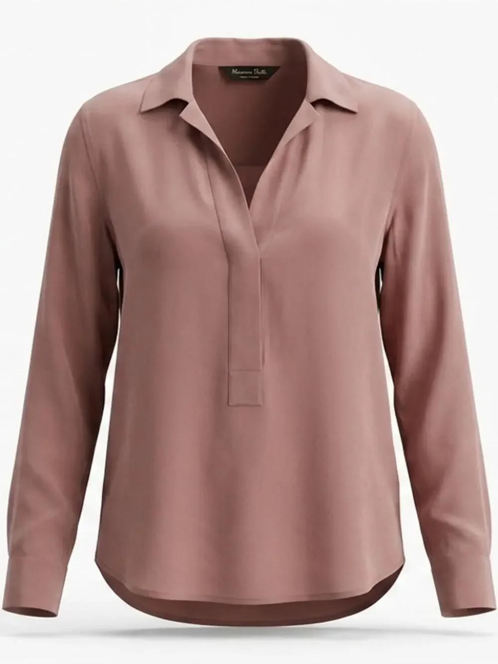 Massimo Dutti 100% Silk V-Neck Lightweight Breathable Blouse Women Size 4 - Picture 1 of 10